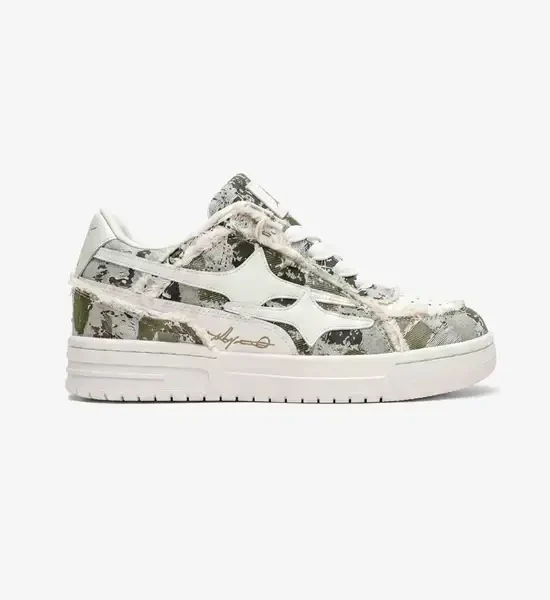 Y Side AIRLINE Camo Green Sneakers (1)