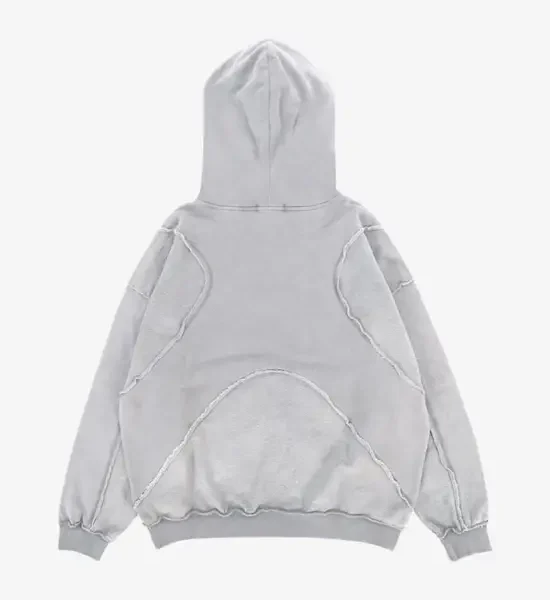Y Side BLOCKY Distressed Hoodie Gris (4)