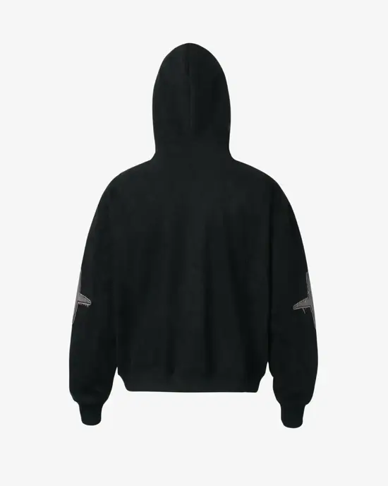 Y Side FADER Embroided Zip Up Hoodie Noir (4)