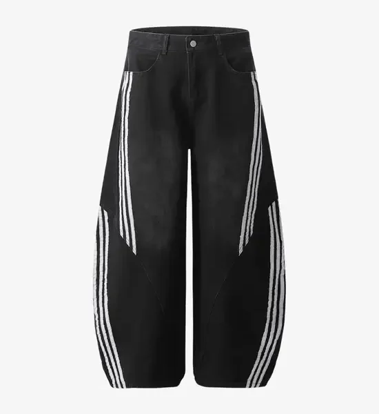 Y Side KASUAL Denim Pants Noir (1)