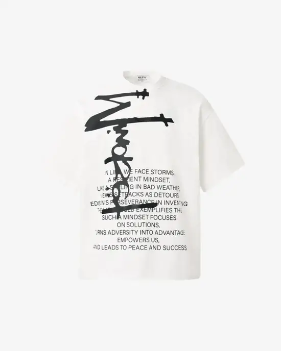 Y Side LUNAR Graphic T Shirt Blanc (1) Y Side LUNAR Graphic T Shirt Blanc (1)