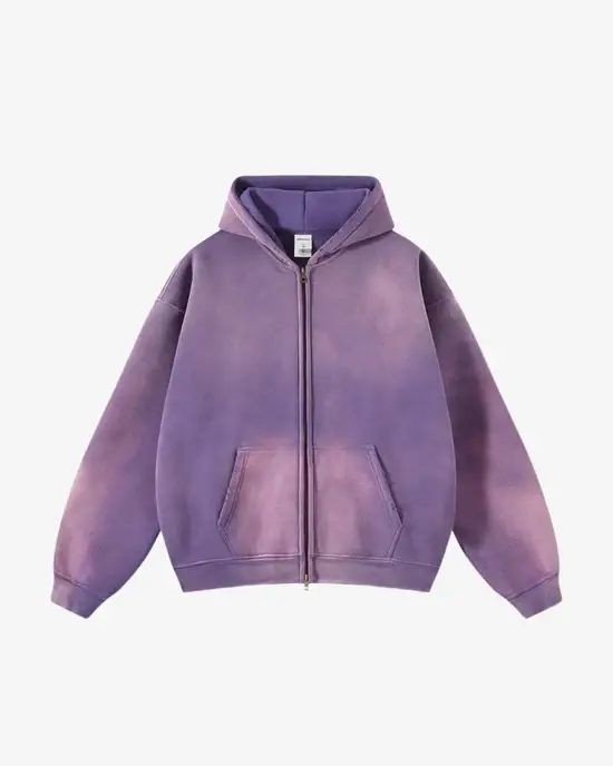 Y Side “Mondial” Washed Zip up Hoodie Violet (1) Y Side “Mondial” Washed Zip up Hoodie Violet (1)