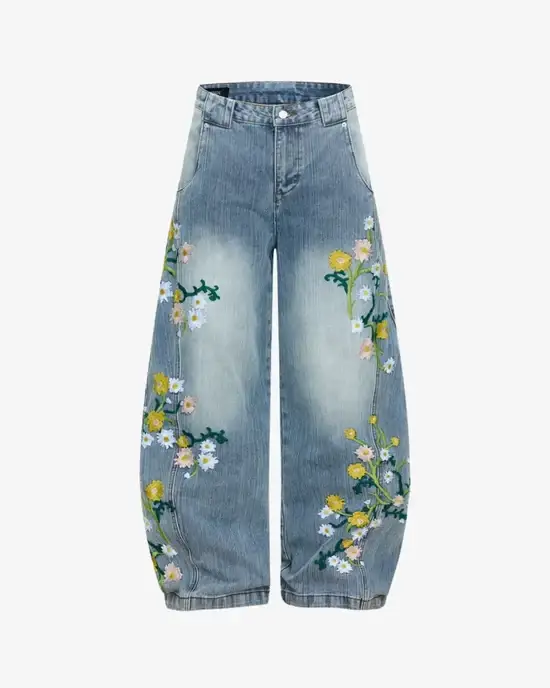 Y Side PETAL Embroidered Pants (1)