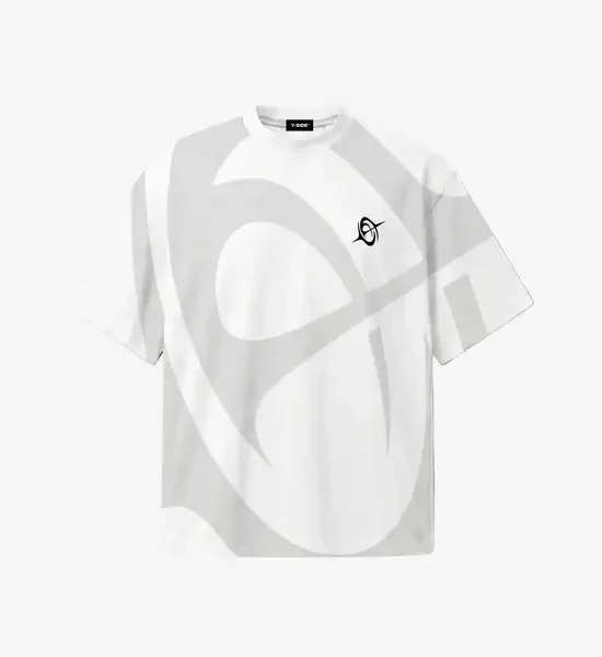 Y Side REQUIEM Embroidered T Shirt Blanc (1)