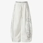 Y Side ROYALTY Embroidered Sweatpants Blanc (1)