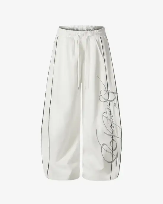 Y Side ROYALTY Embroidered Sweatpants Blanc (1)