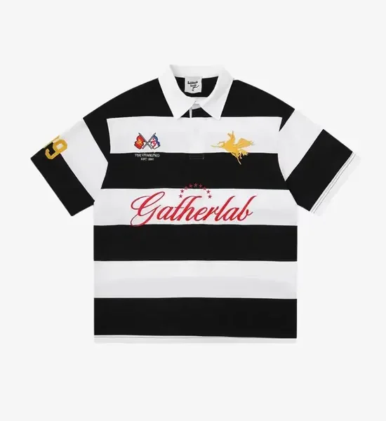 Y Side SPENCER Embroidered Polo Blanc (1)