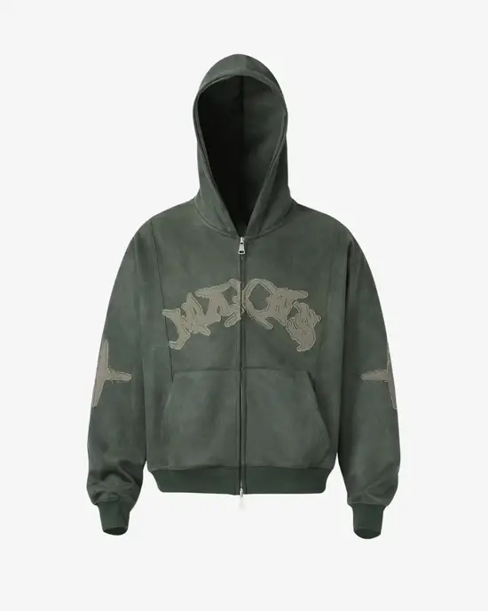 y side fader embroided zip up hoodie (1)